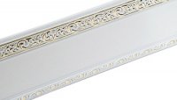 Карниз Ажур потолоч.3-х-рядный белый/золото 3,4 м с пов.