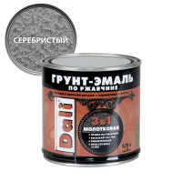 Эмаль Грунт молотковая DALI серебристая, 0,75л (6)
