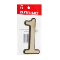 Цифра дверная АЛЛЮР пластик "1" золото