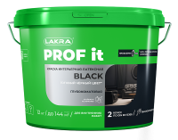 Краска в/д Интерьерная Лакра PROF-IT BLACK  3кг