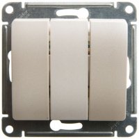 Выключатель 3 кл с/п Перлам Glossa GSL000631 (20/160) купить в каталоге интернет магазина СМИТ с доставкой по Улан-Удэ