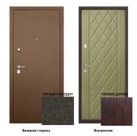 Дверь мет. АЛМАЗ Алмаз 100 960*2050 "Л" Г2112 Г3201 Тиковое дерево 28/Крокодил 4-х притв