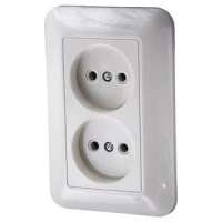 Розетка 2гн с/п б/з Хит RS16-235-B (80 шт)