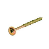 Саморез отделочный 3,8*35 желт. тарелч. голова WoodP-Plate (Р)