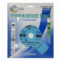Диск алмазный 200*1,5*25.4мм Сплошной Керамик PRO супер тонкий Trio-Diamond (370202)