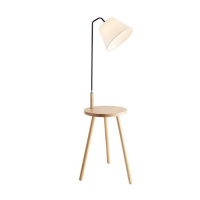 Торшер со столиком AU51546 BK+WOOD/черный+дерево E27*1*40W 