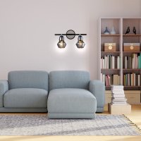 Светильник настенно-потолочный Escada 593/2А Е14*40W Black/Chrome *** купить в каталоге интернет магазина СМИТ с доставкой по Улан-Удэ