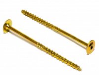 Саморез конструкц. 8*120 желт. тарельч. голова Torx 40 HIMTEXfix