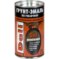 Эмаль Грунт молотковая DALI серая, 2л (3)