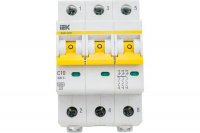 Выключатель-автомат IEK ВА 47-60M 3Р 10А 6кА С