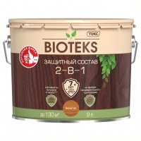 Антисептик лессирующий алкидный BIOTEKS махагон 9л купить в каталоге интернет магазина СМИТ с доставкой по Улан-Удэ