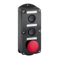 Пост кнопочный 3кн ПКЕ 222/3 (1 крас. + 2 чер.) IP54