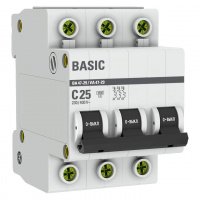 Выключатель-автомат EKF Basic ВА 47-29-25А 3 п