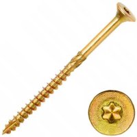 Саморез конструкционный 6,0*70 желт. потай Torx 30 HIMTEXfix
