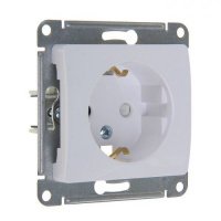 Розетка 1гн с/п с з/к Белый Glossa GSL000143 (20/160) купить в каталоге интернет магазина СМИТ с доставкой по Улан-Удэ