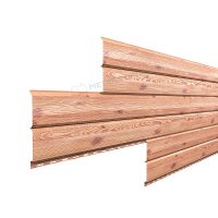 Сайдинг металл. "Lбрус" 0.264*3м ECOSTEEL Т-12 Золотой орех текстур. (0,45мм)