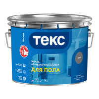 Эмаль для бетонных полов Текс серая 9л 