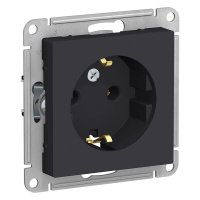 Розетка 1гн с/п с з/к Карбон AtlasDesign ATN001043 (5/20)
