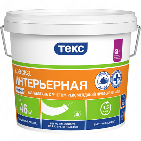 Краска в/д Интерьерная Текс Универсал  3кг   купить в каталоге интернет магазина СМИТ с доставкой по Улан-Удэ