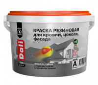 Краска резиновая DALI для кровли и фасада красная  3кг