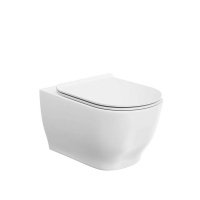 Унитаз подвесной KERAMA MARAZZI MODULA,безободковый с крепежом, белый глянцевый,MO.wc.02