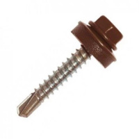 Саморез кровельный 4,8*50 RAL 8017 коричневый