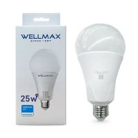 Лампа светодиодная  шар A90 25W Е27 нейтральный белый свет WELLMAX 4К
