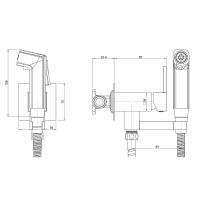 Смеситель с гигиеническим душем PAINI Bella,квадратный лейка ABS, чёрный матовый,BLPZ442 купить в каталоге интернет магазина СМИТ с доставкой по Улан-Удэ