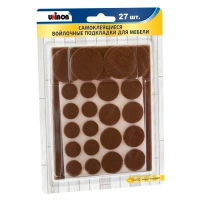 Войлочные подкладки для мебели UNIBOB самокл (25 шт/уп.) коричневые
