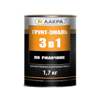 Эмаль Грунт 3 в 1 Лакра серая 1,7кг (3) купить в каталоге интернет магазина СМИТ с доставкой по Улан-Удэ