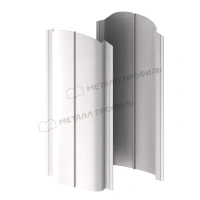 Штакетник металлический ELLIPSE 19*126мм (ПЭ-01-9003-0,45мм) 1,2м (фигурный верх)