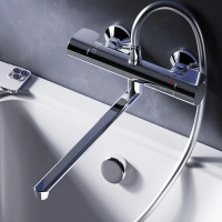 Смеситель для ванны AM.PM X-Joy F85A50900,с ТМС с длинным изливом, хром