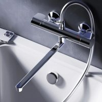 Смеситель для ванны AM.PM X-Joy F85A50900,с ТМС с длинным изливом, хром
