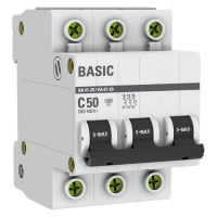 Выключатель-автомат EKF Basic ВА 47-29-50А 3 п