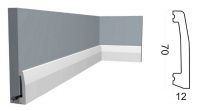 Плинтус напольный Kr008U/P 70*12*2000
