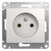 Розетка 1гн с/п б/з Белый Glossa GSL000141 (20/160)