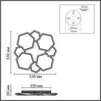 Люстра BRIDGE 8012/75CL LЕD 75W 220V 3000-6000K купить в каталоге интернет магазина СМИТ с доставкой по Улан-Удэ