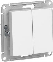 Выключатель 2 кл с/п IP44 10А бел AtlasDesign AQUA ATN440151 (20/160)