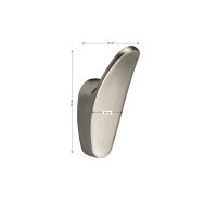 Крючок одинарный лодочка, цвет САТИН GFmark 79115-S