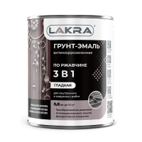 Эмаль Грунт 3 в 1 Лакра серая 1,7кг (3)