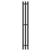Полотенцесушитель электрич. POINT Гермес П3 120x1200 диммер справа, чёрный (PN13822B)