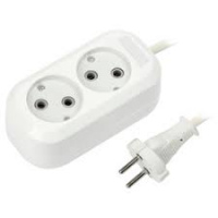 Удлинитель сетевой 2гн. 3м. без з/к 10A/2.2 кВт ПВС 2х1 ОНЛАЙТ (90504)