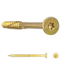 Саморез конструкционный 8,0*160 желт. потай Torx 40 HIMTEXfix (Р)