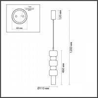 Люстра-подвес VERONA 6504/1А бронза,розовый,серый белый GU 10 50W 220V *** купить в каталоге интернет магазина СМИТ с доставкой по Улан-Удэ