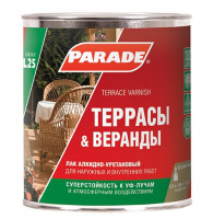 Лак яхтный алкидный полуматовый PARADE L25 Террасы & Веранды 0,75л (6) купить в каталоге интернет магазина СМИТ с доставкой по Улан-Удэ