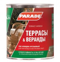 Лак яхтный алкидный полуматовый PARADE L25 Террасы & Веранды 0,75л (6) купить в каталоге интернет магазина СМИТ с доставкой по Улан-Удэ