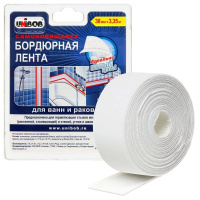 Лента-бордюр 38мм*3.35 м UNIBOB белая (24шт/уп)