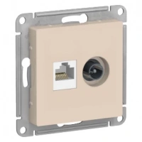 Розетка TV+RJ45 с/п Бежевый AtlasDesign ATN000289 (10/60)