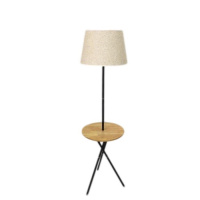 Торшер со столиком AU51547 BK+WOOD/черный+дерево E27*1*40W 
