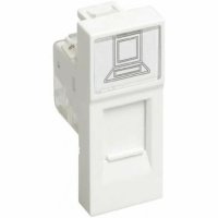 Розетка модульная комп. RJ-45 45*22.5 белая (13-902) (20) РУВИНИЛ